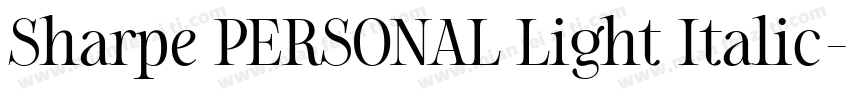 Sharpe PERSONAL Light Italic字体转换